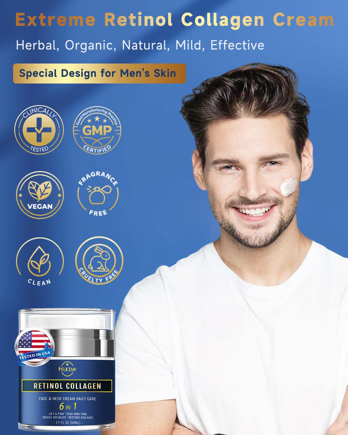 Cream texture swirl of Felicemy 6-in-1 for quick absorption