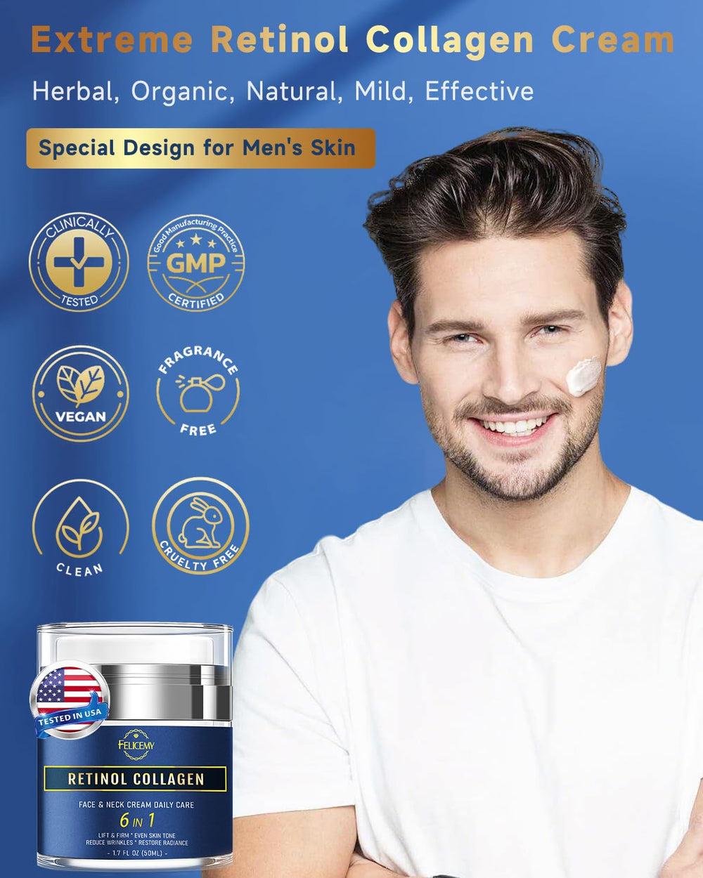 Cream texture swirl of Felicemy 6-in-1 for quick absorption