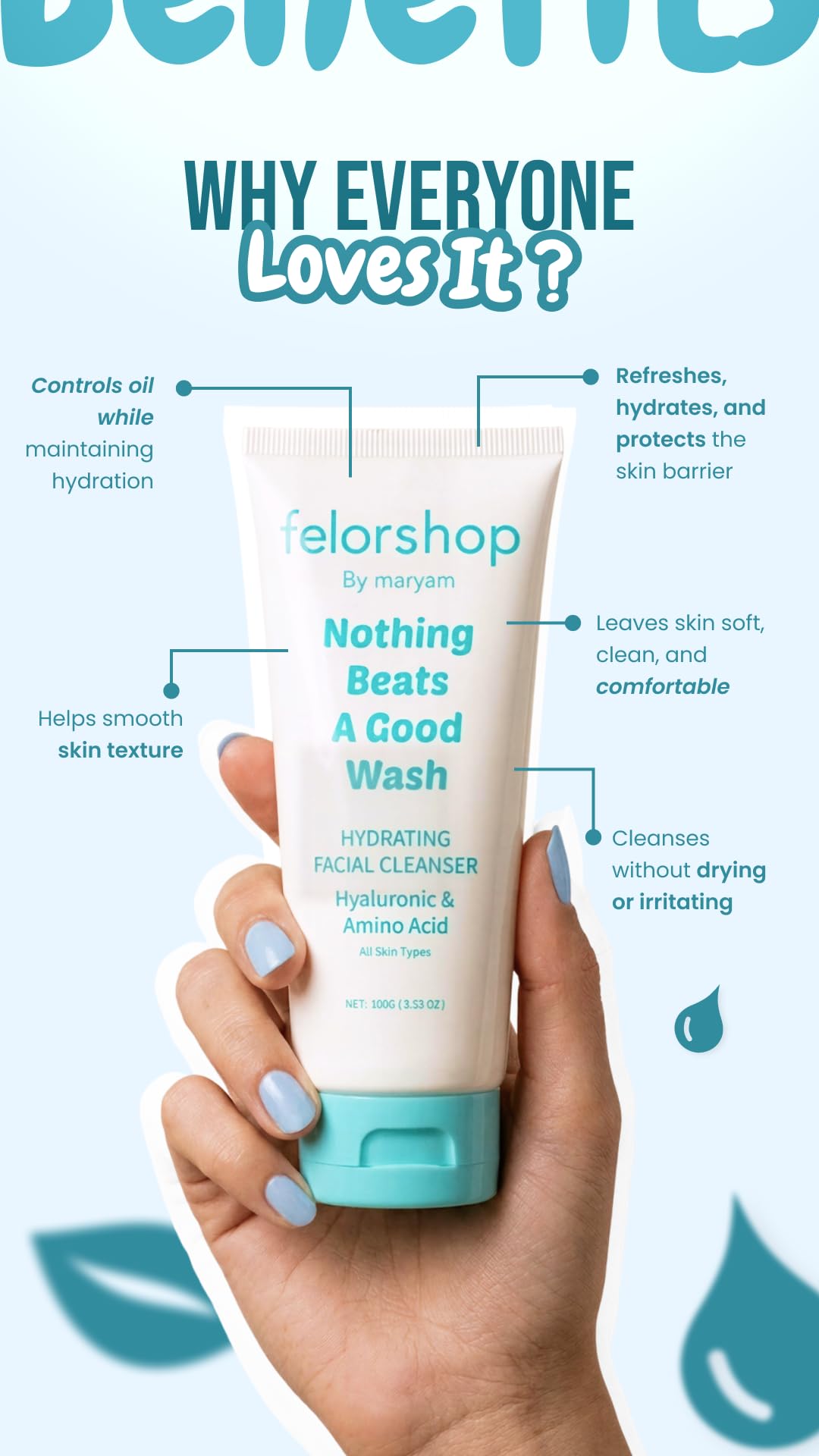 Felor par Maryam: teint plus lumineux après chaque utilisation.
