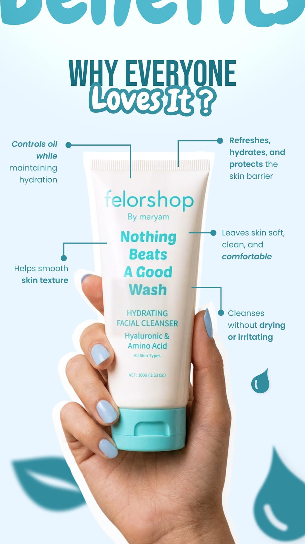 Felor par Maryam: teint plus lumineux après chaque utilisation.