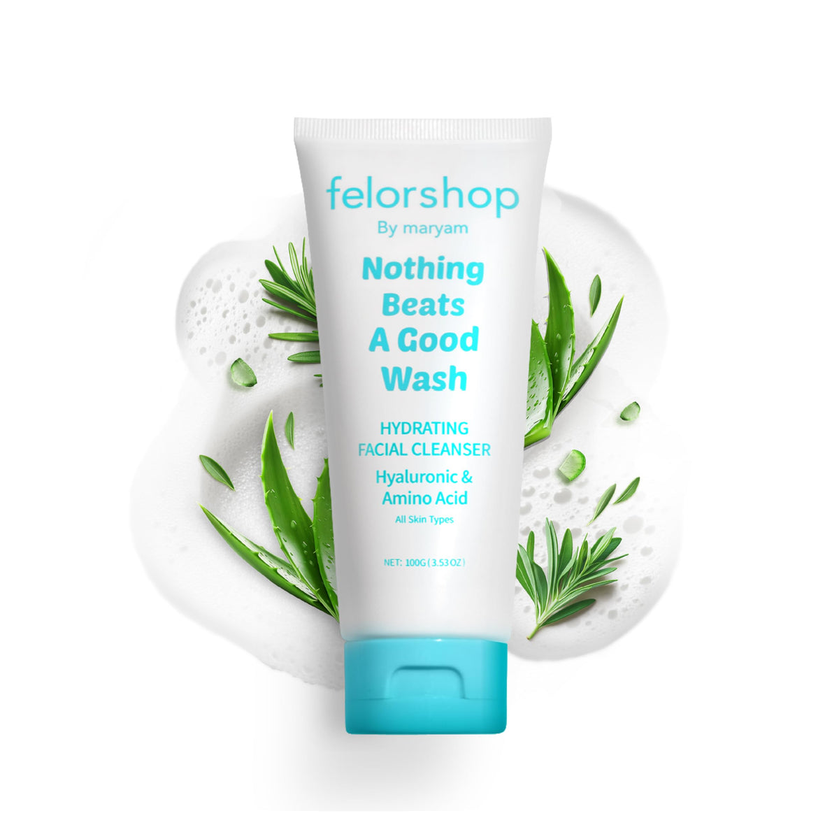 Felor par Maryam: nettoyant hydratant visage en bouteille, douceur et hydratation.
