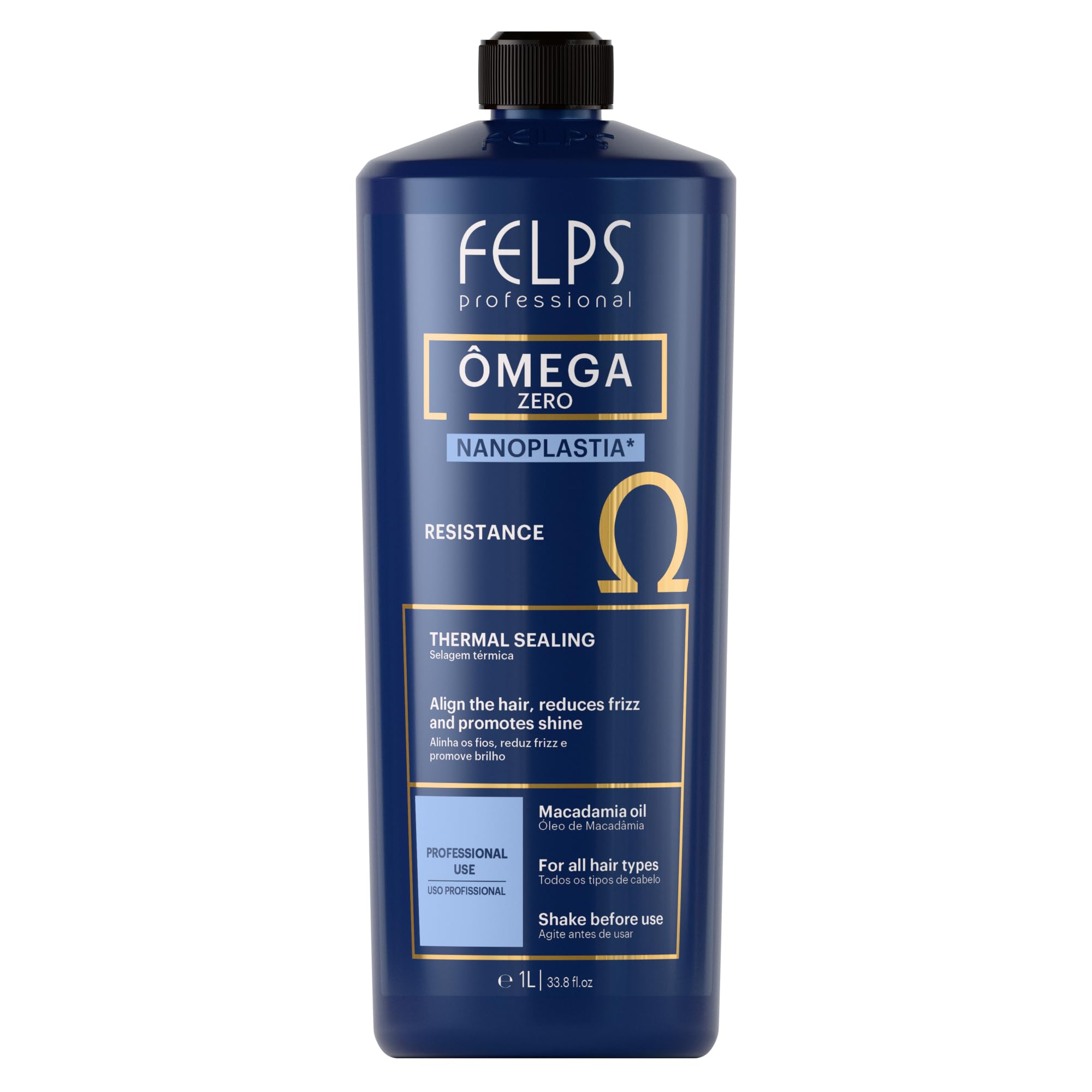 Felps Professional Omega: bouteille thermique pour lisser les cheveux et discipliner les frisottis.