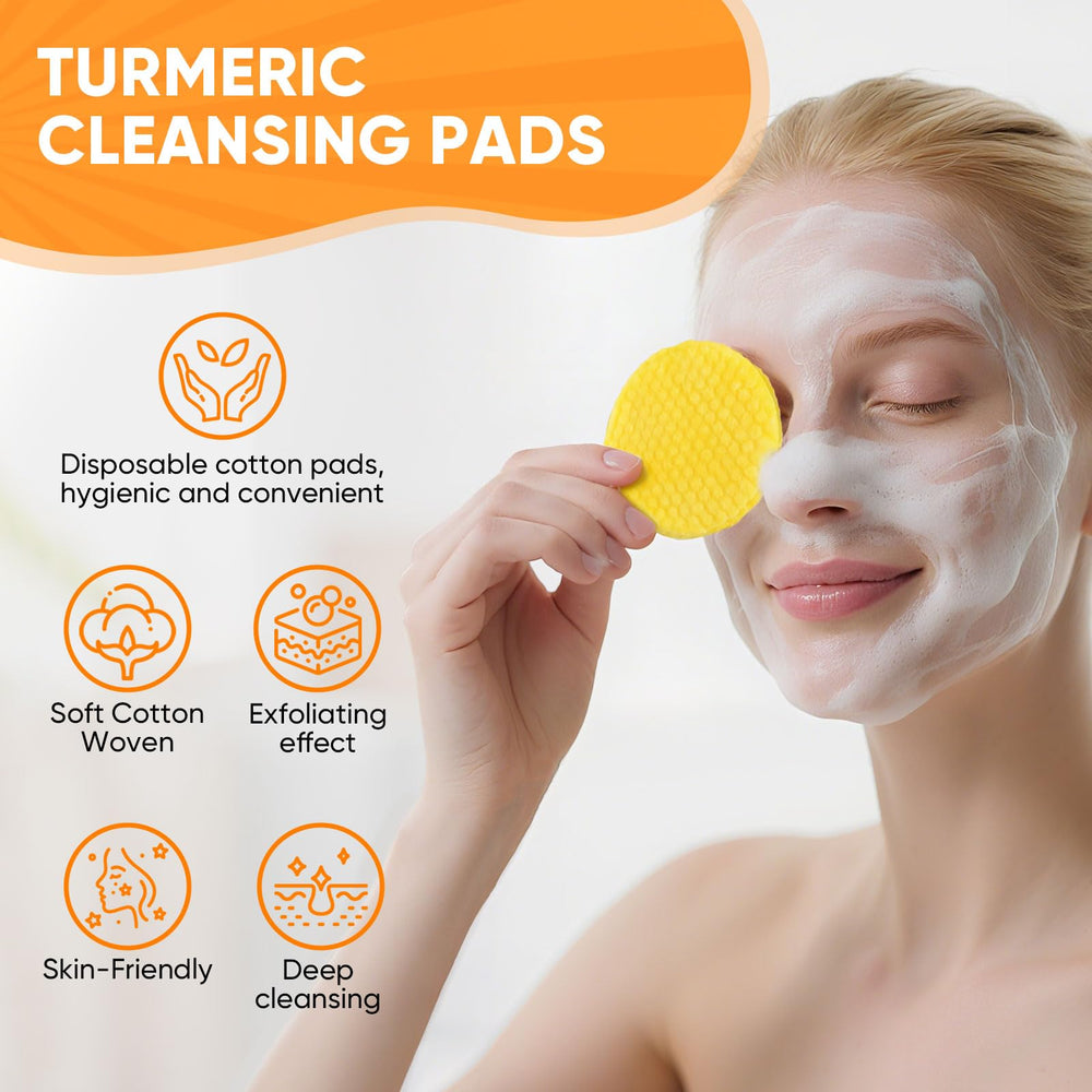 Application tampons curcuma FEMANI: nettoie en douceur tout en respectant la peau.