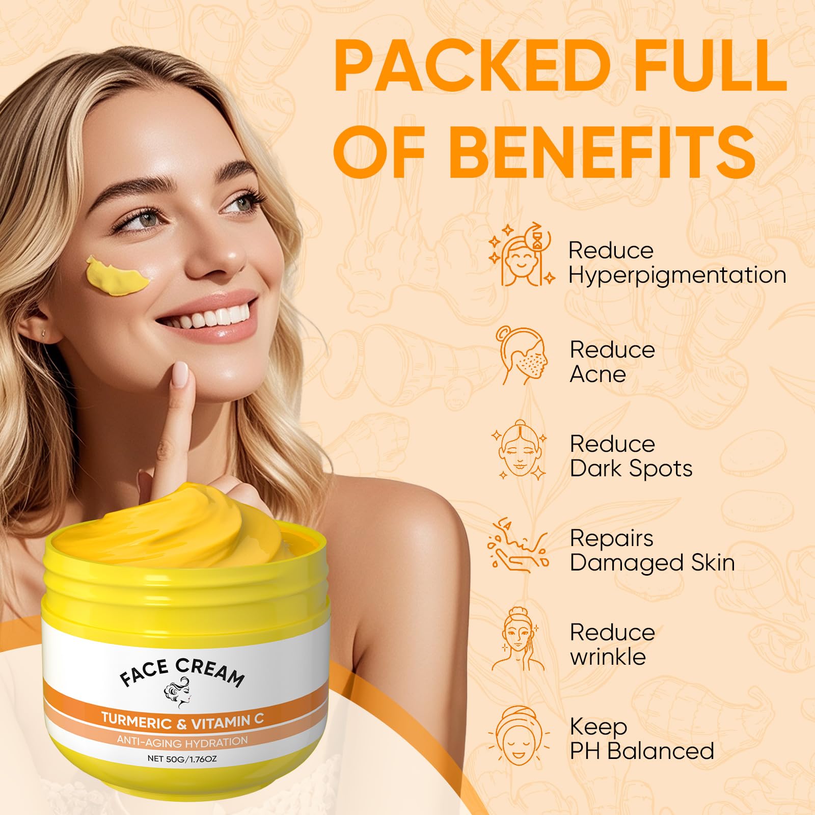 Femani nettoyant visage turmerique mousse légère et efficace