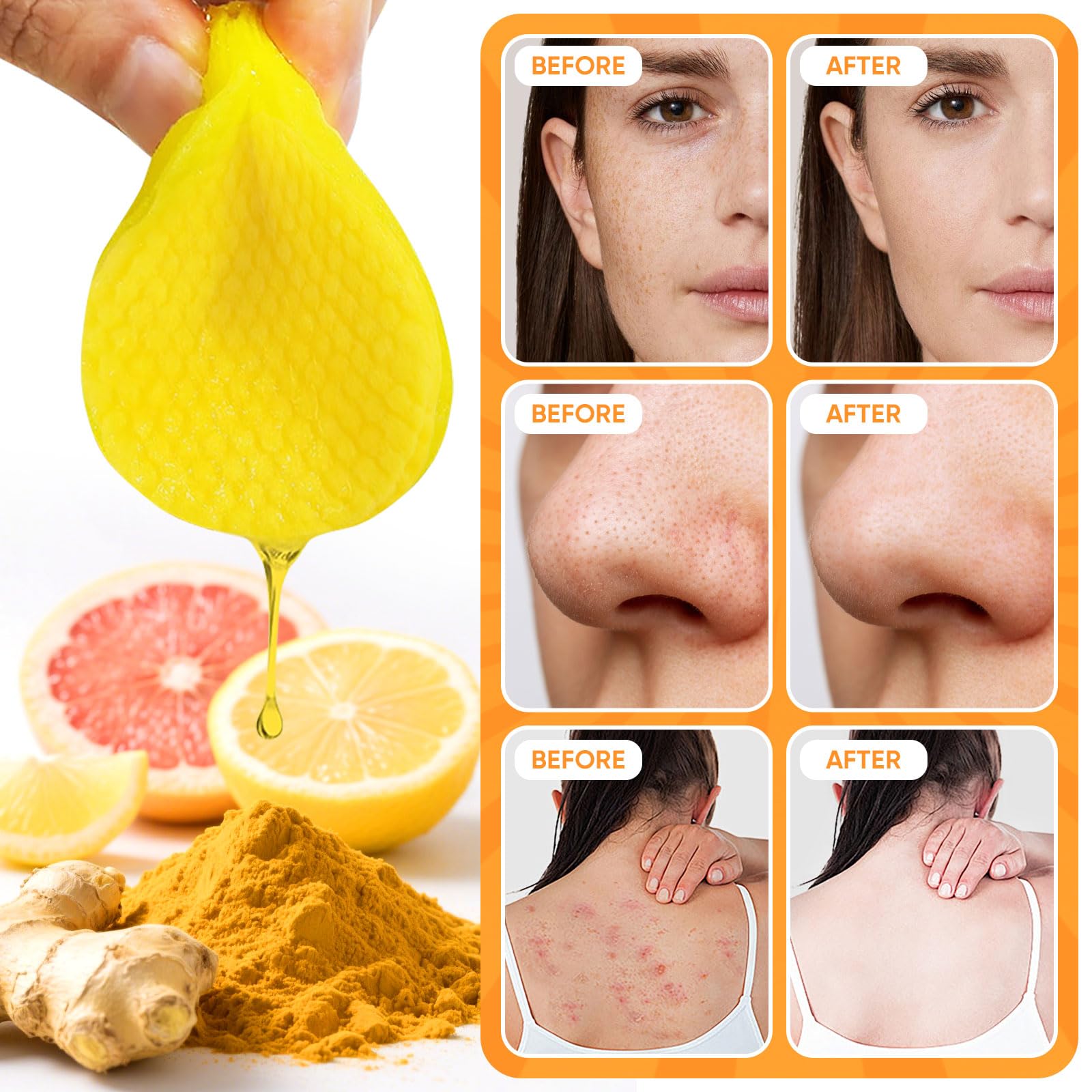 Savon curcuma FEMANI: barre naturelle purifiante pour un lavage quotidien.