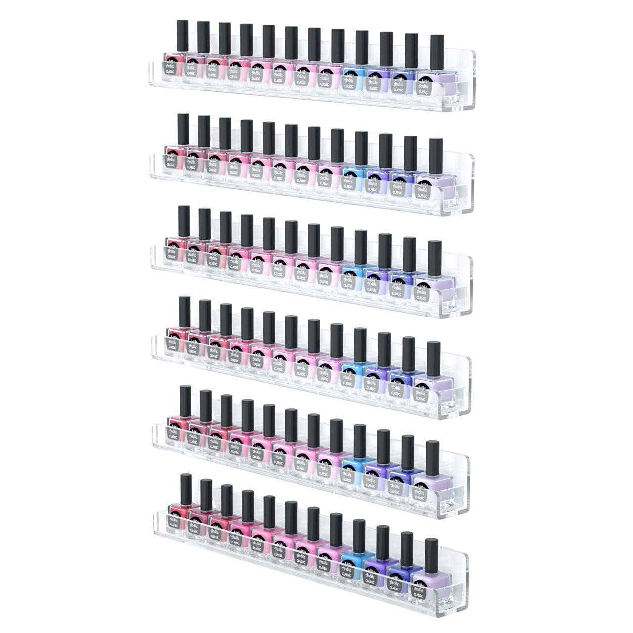 FEMELI étagère murale vernis 6 niveaux pour un accès rapide et organisé