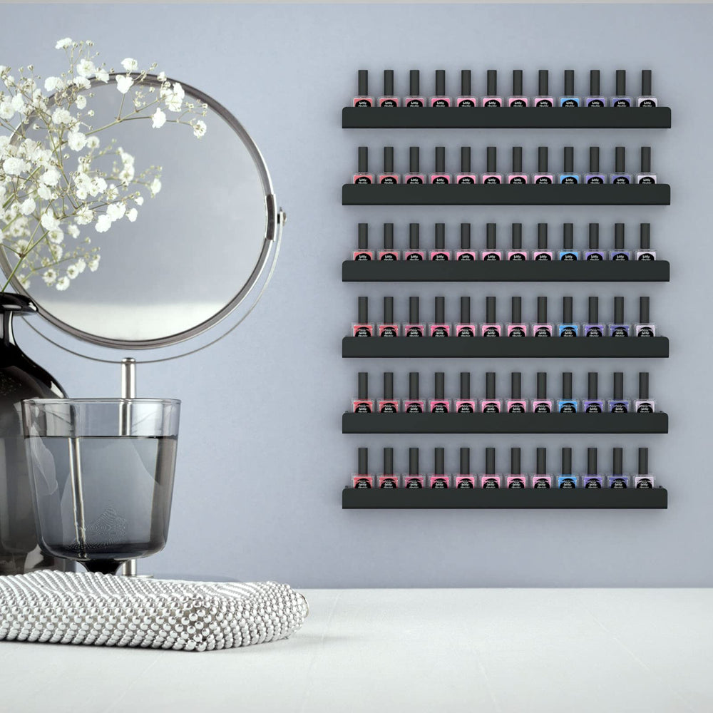 FEMELI rangement-vernis acrylique 66-90 bouteilles organise par couleur.