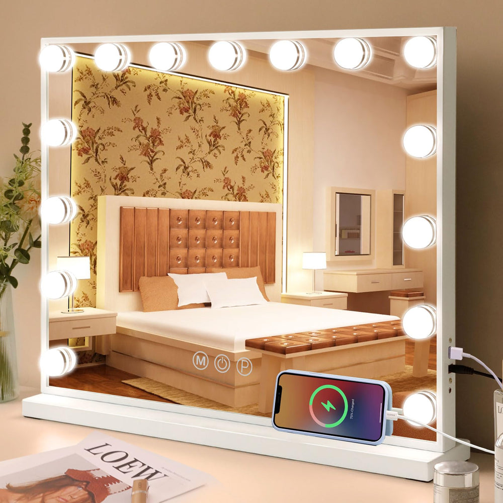 Miroir Fenair avec éclairage rectangle pour un maquillage précis et uniforme.