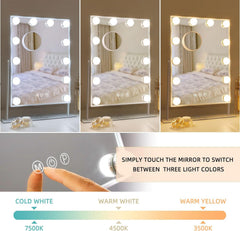 Miroir FENCHILIN hollywood lumineux pour un maquillage professionnel.