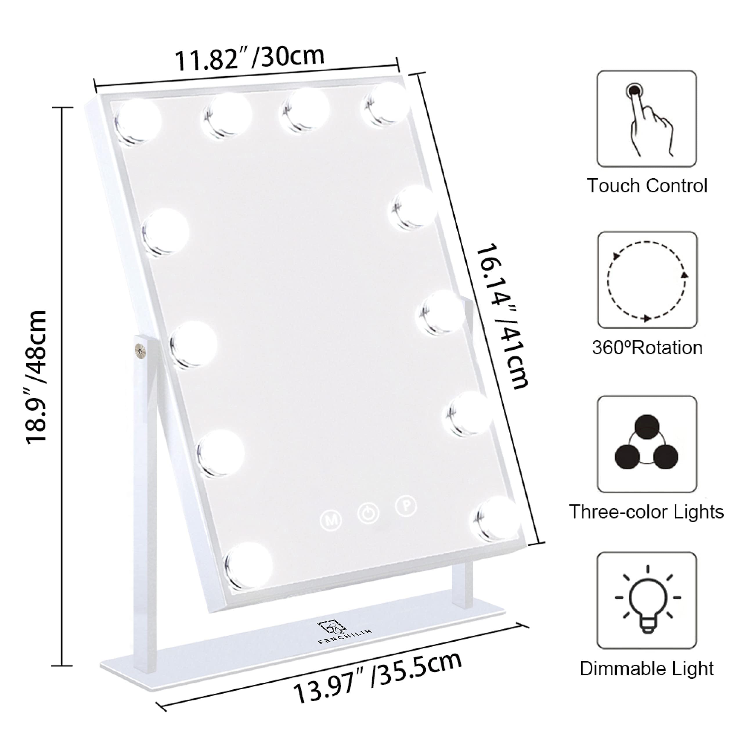 Contrôle tactile FENCHILIN pour ajuster la luminosité facilement.