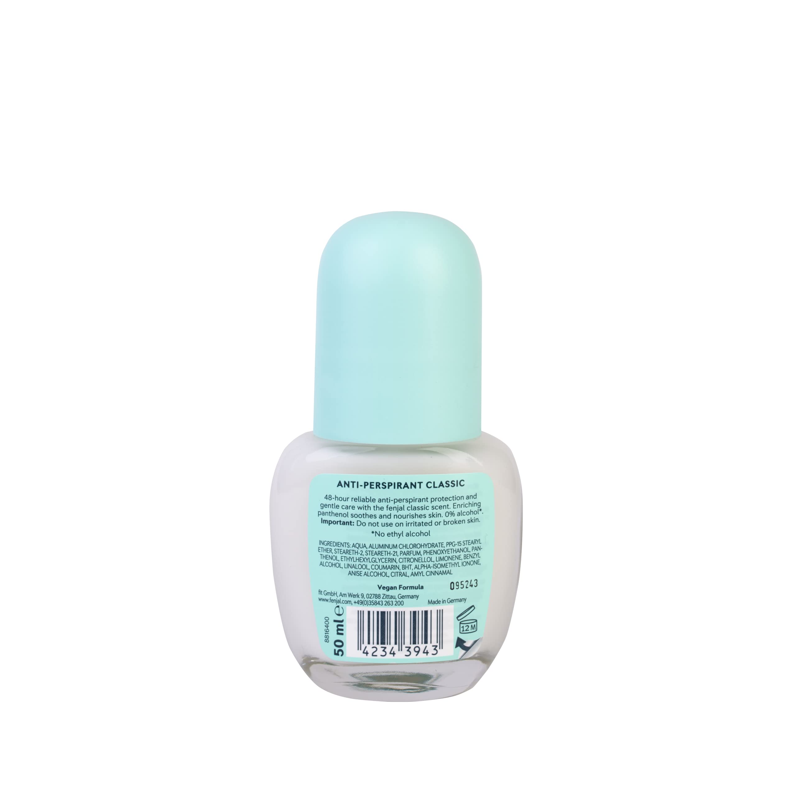 Fenjal Classic Crème Roll-on – applicateur précis pour une application confortable
