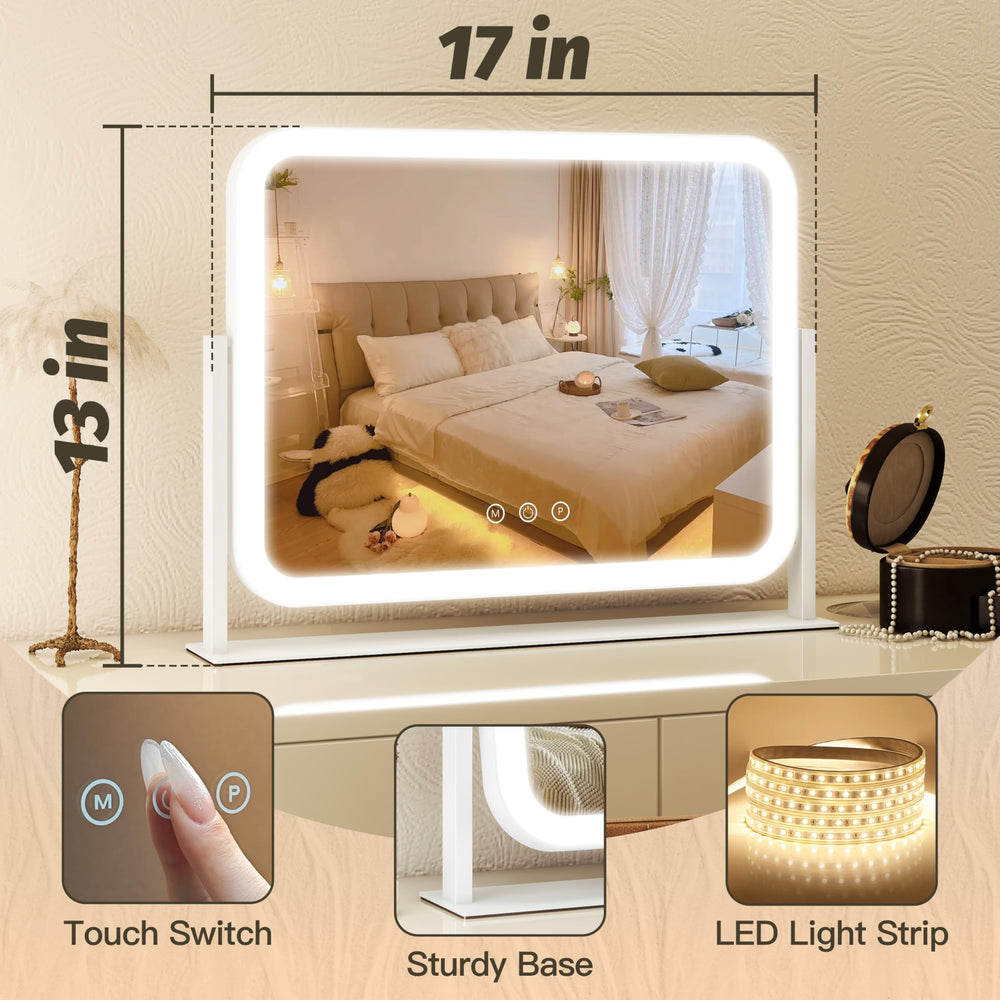 Miroir FENNIO lumière réglable pour un rituel de maquillage fluide.