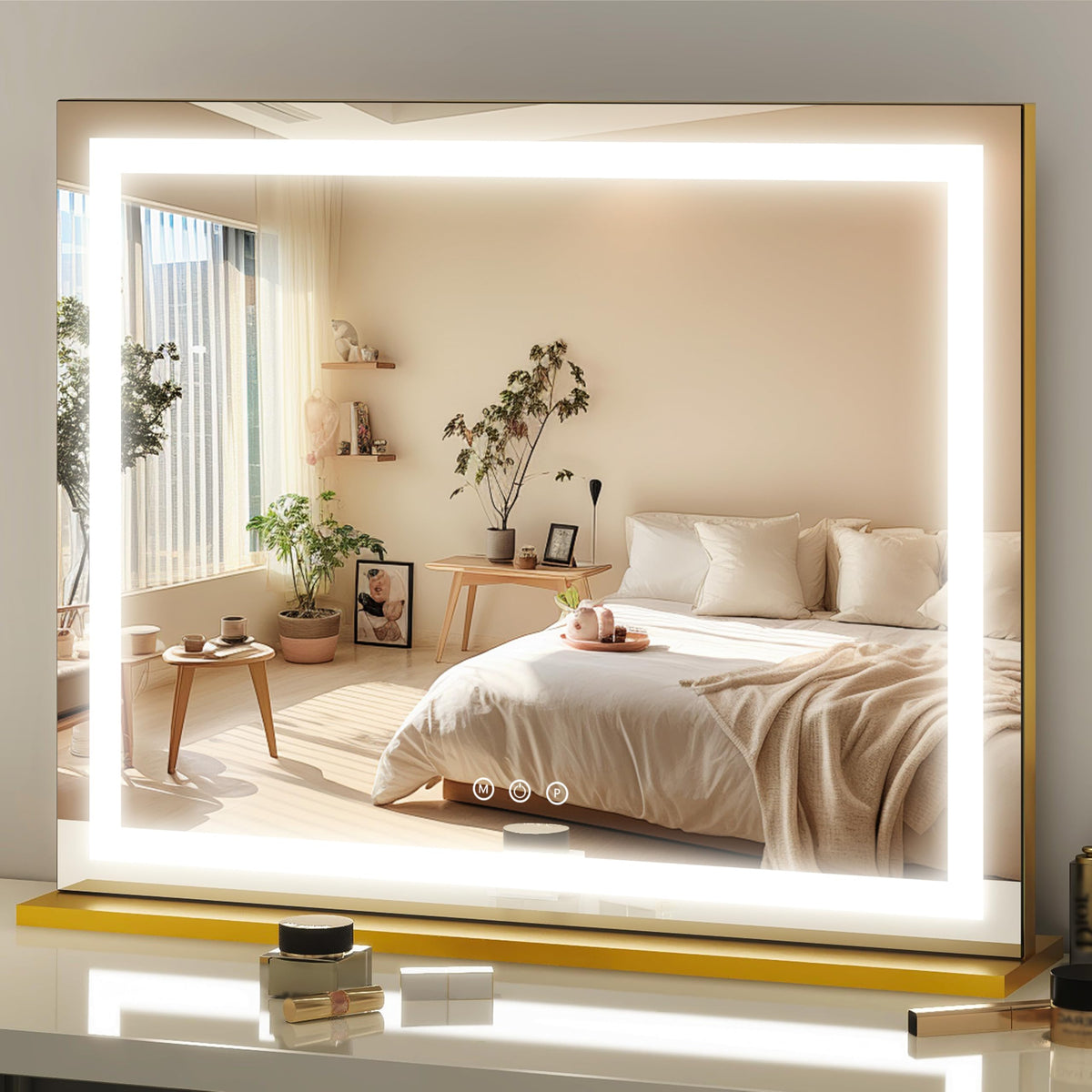 Miroir FENNIO vanité 23x18 avec éclairage intégré pour maquillage précis
