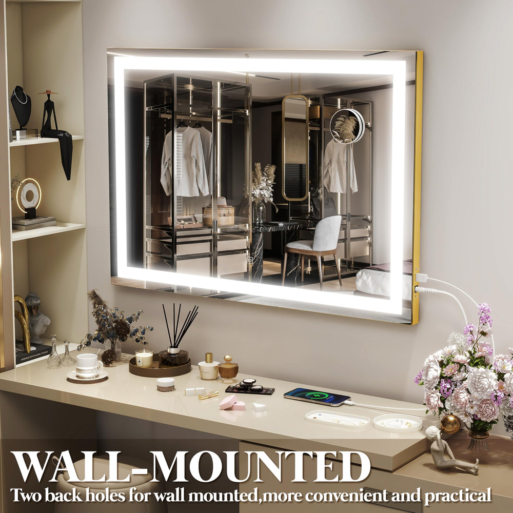 Miroir FENNIO vanité cadre aluminium robuste et durable