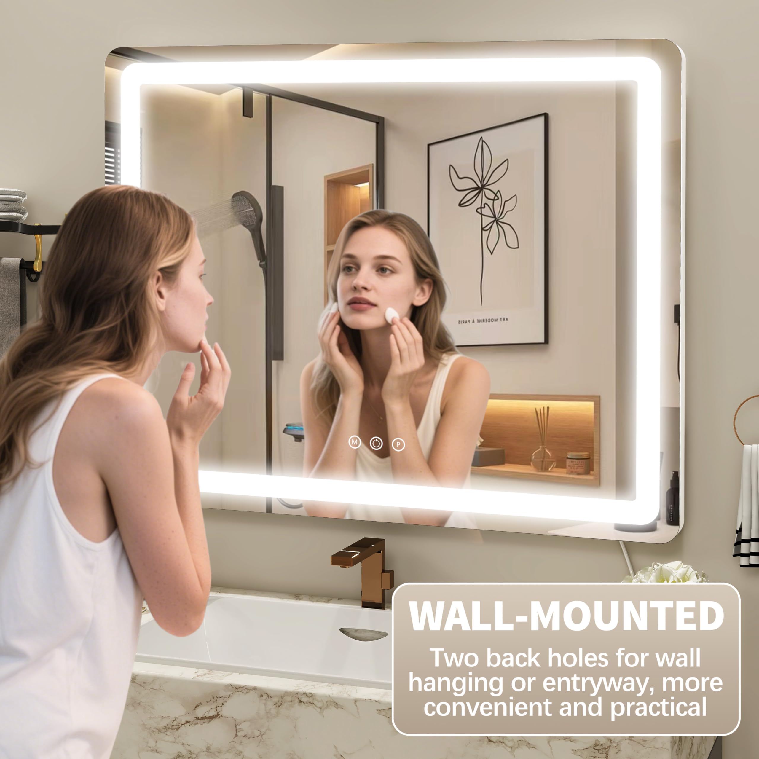 Miroir FENNIO au design minimaliste idéal pour les espaces modernes.