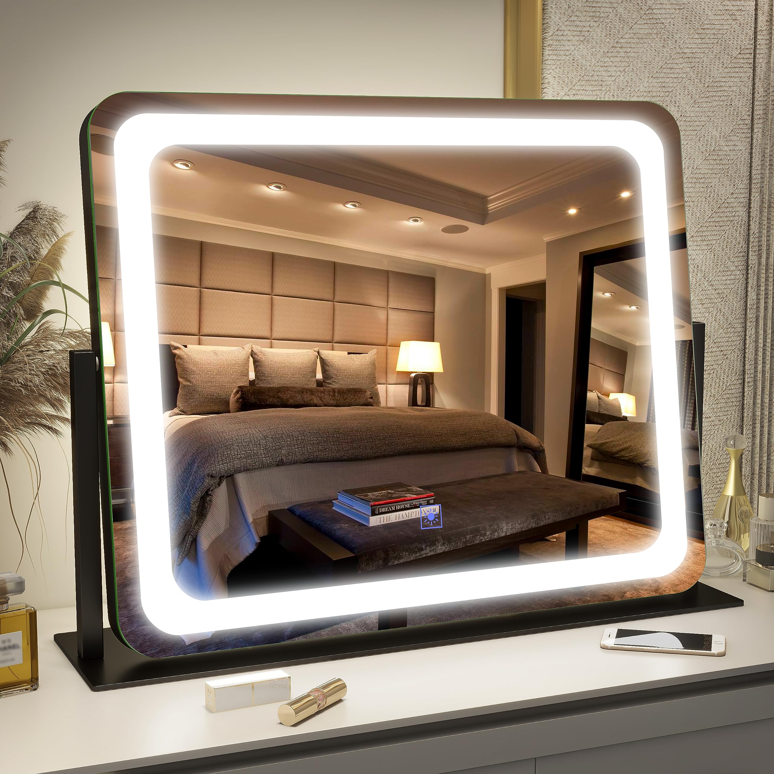 Miroir FENNIO avec lumière LED 22x17 pour maquillage clair