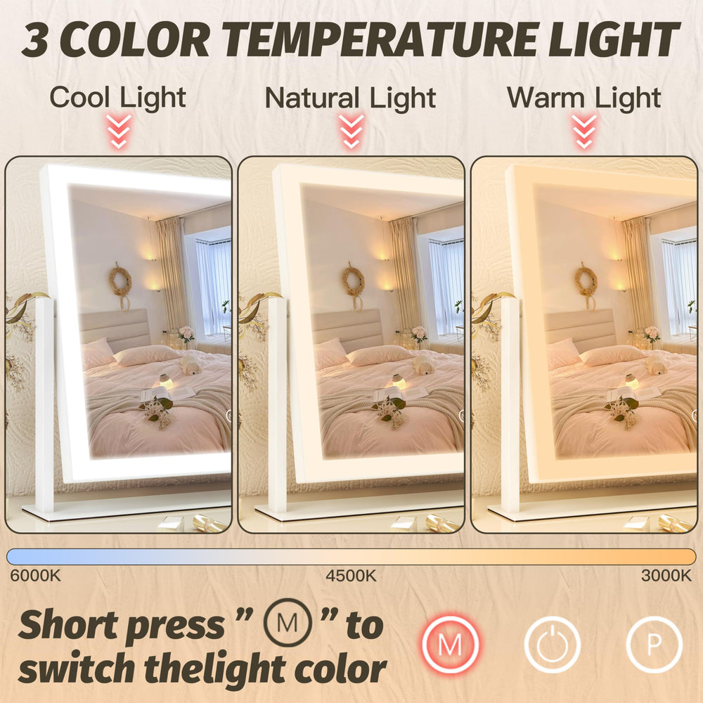 Miroir FENNIO avec lumière du jour pour vérifier les couleurs.