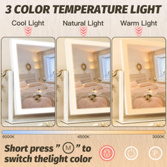 Miroir FENNIO avec lumière du jour pour vérifier les couleurs.