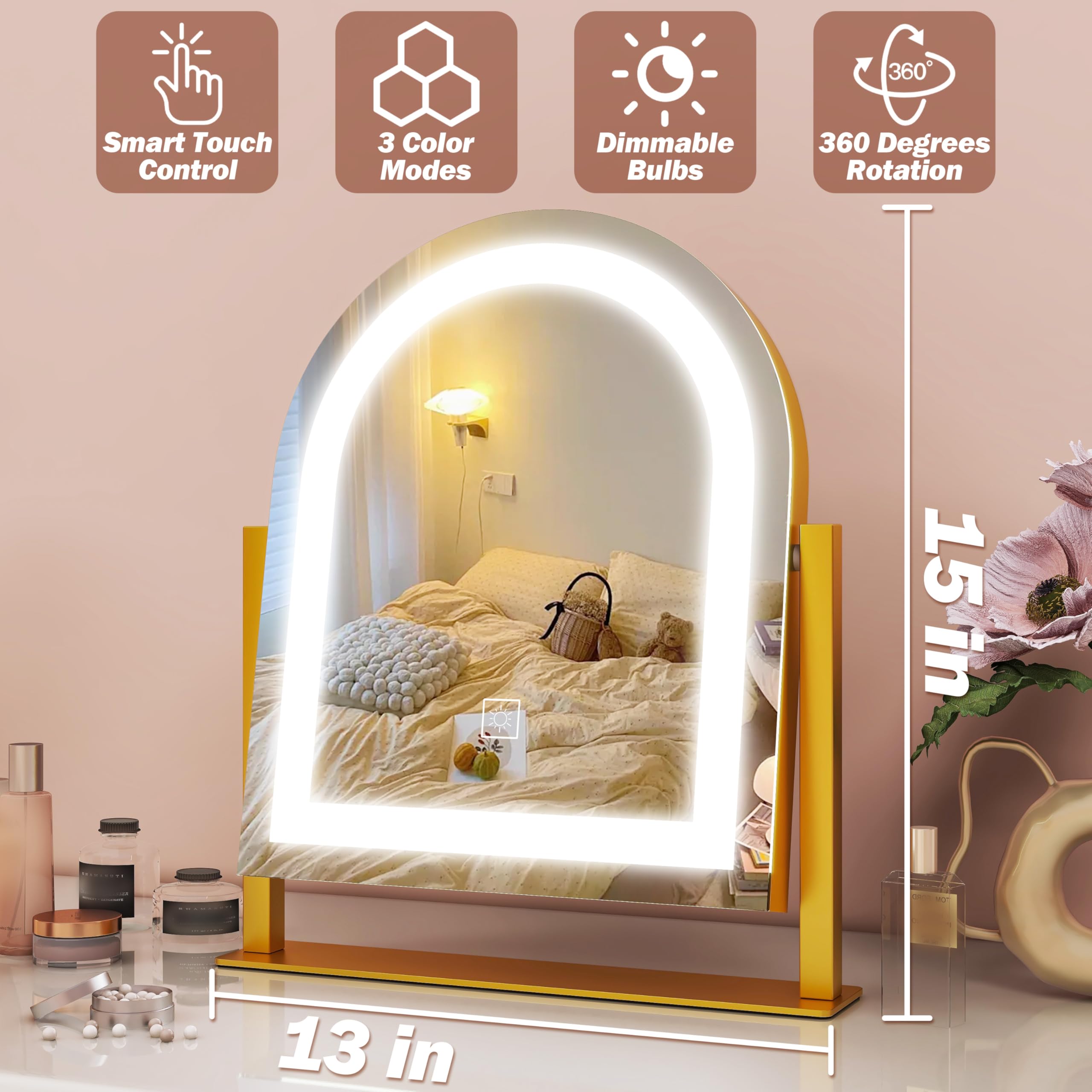 Rotation à 360° du miroir FENNIO pour ajuster l’angle facilement