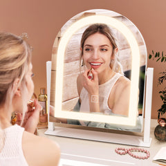 Miroir FENNIO avec capteur tactile pour allumer et changer la couleur