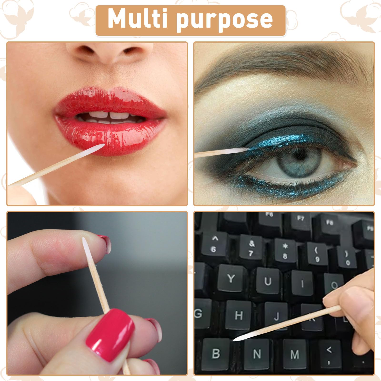 Lot Fenshine de 1000 pièces pour maquillage et retouches.