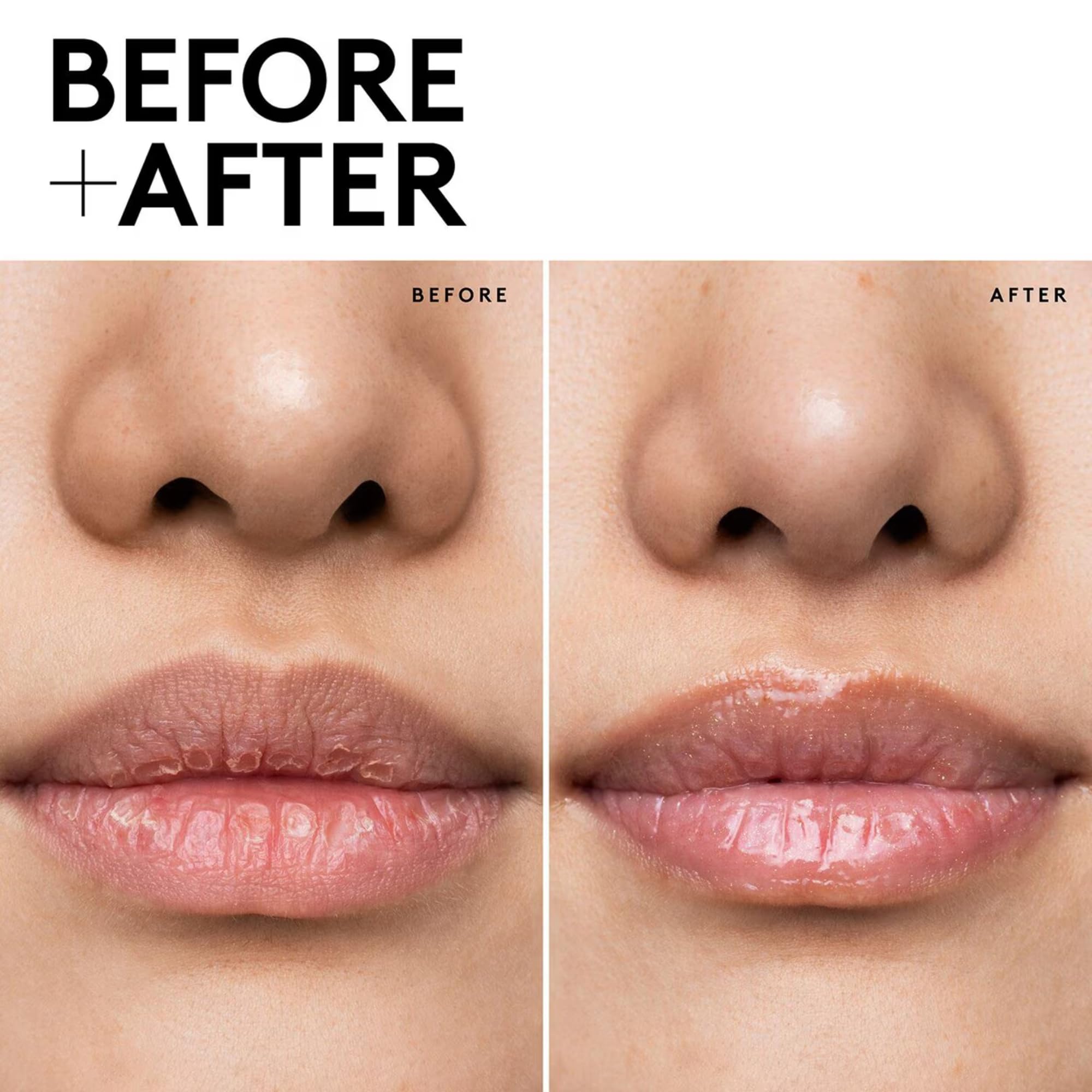Application du masque lèvres Fenty Beauty, lèvres douces et repulpées.