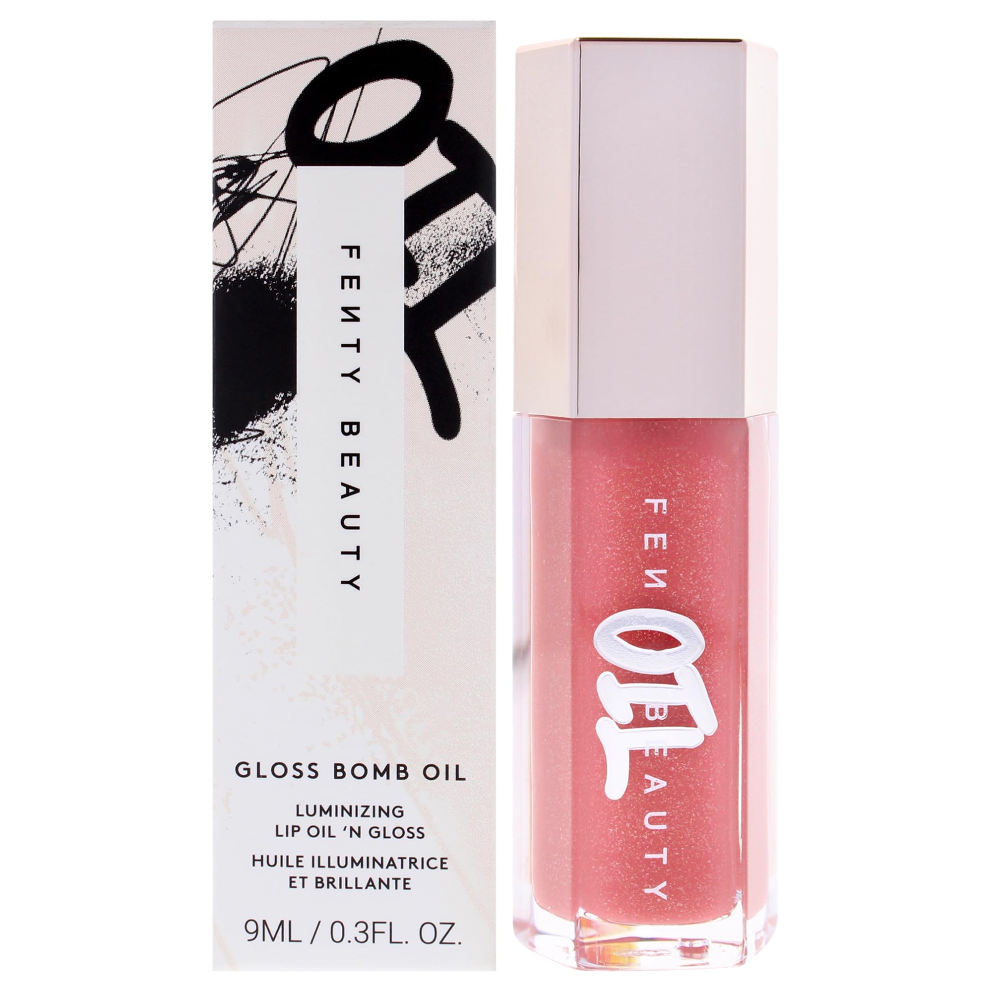 Gloss Bomb Luminizing Lip Oil N Gloss de Fenty Beauty, huile a levres offrant brillance rosée et hydratation