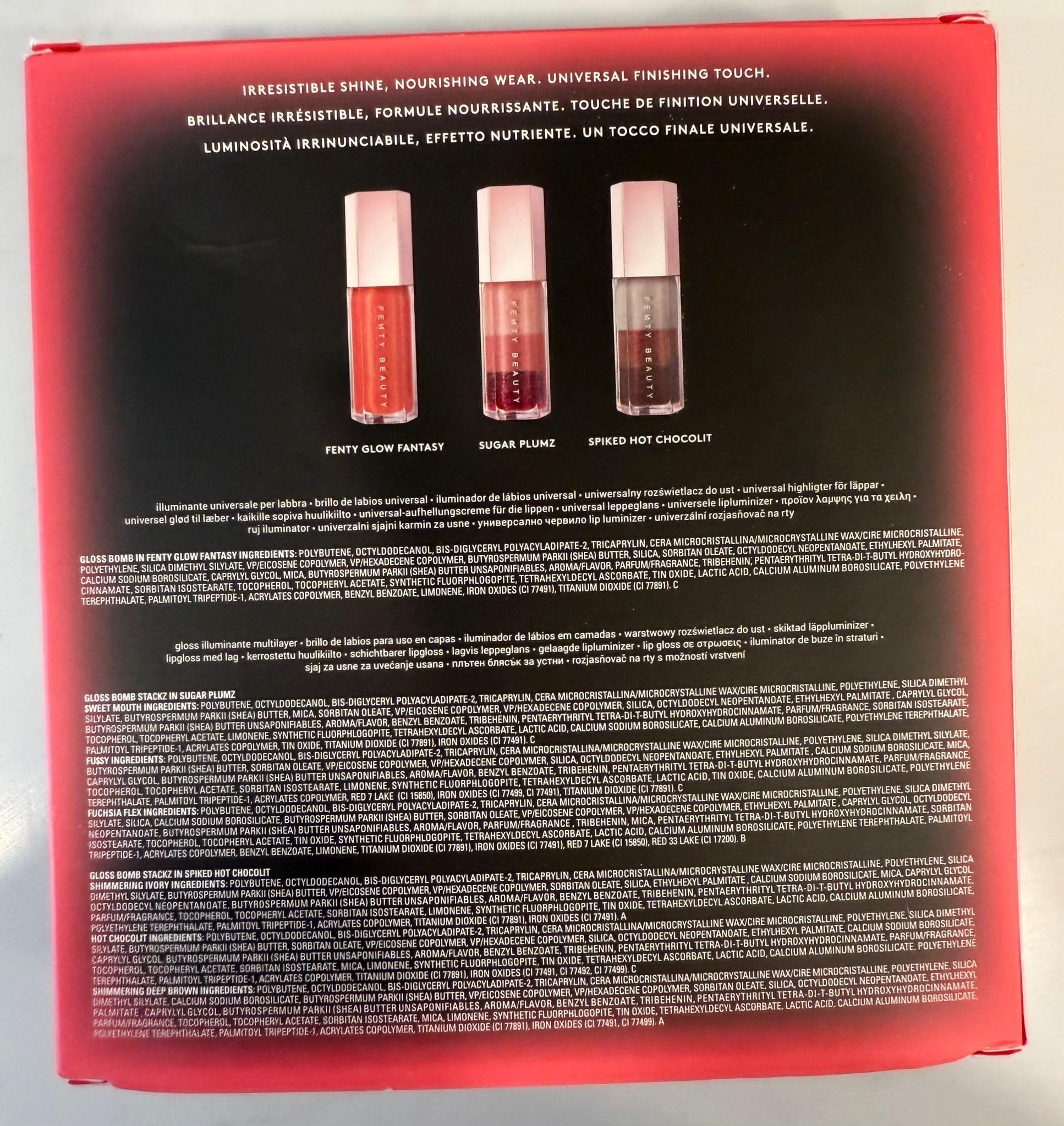 Fenty Beauty Glossy Posse VIII, teinte Sugar Plumz, brillant durable idéal en soirée.