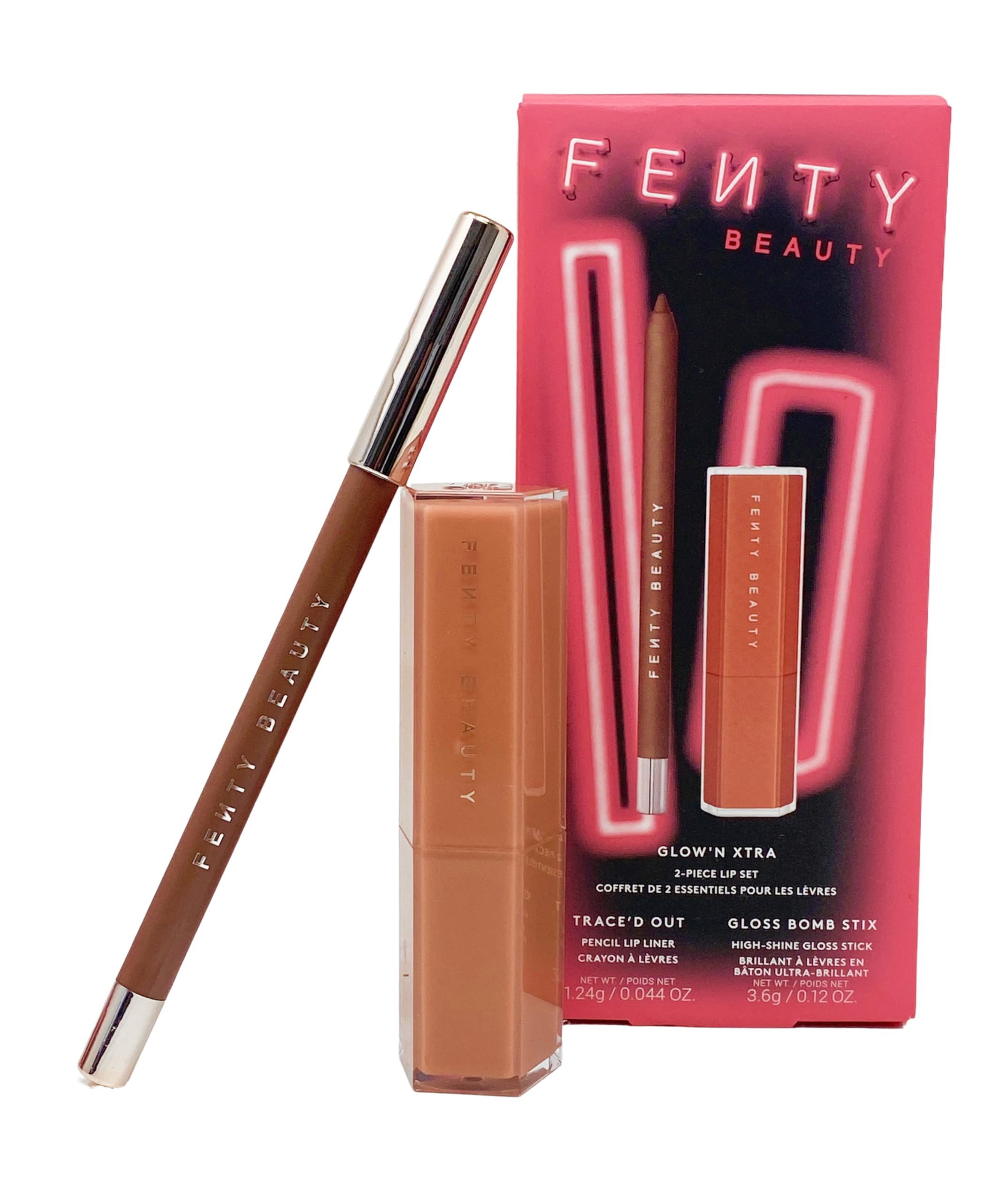 Fenty Beauty Glow'N Xtra, crayon lèvres Extra Thigh, contour précis et durable.