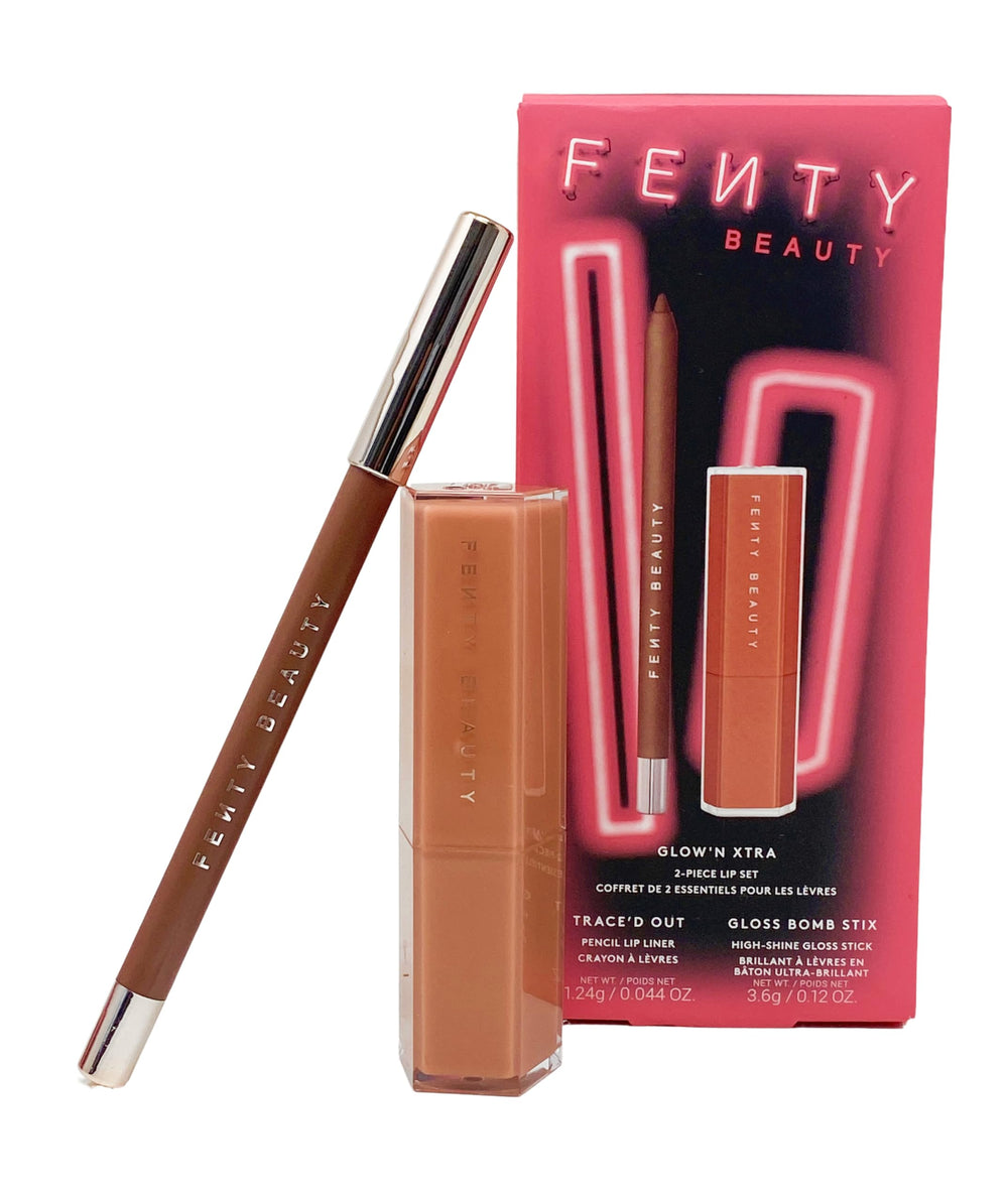 Fenty Beauty Glow'N Xtra, crayon lèvres Extra Thigh, contour précis et durable.