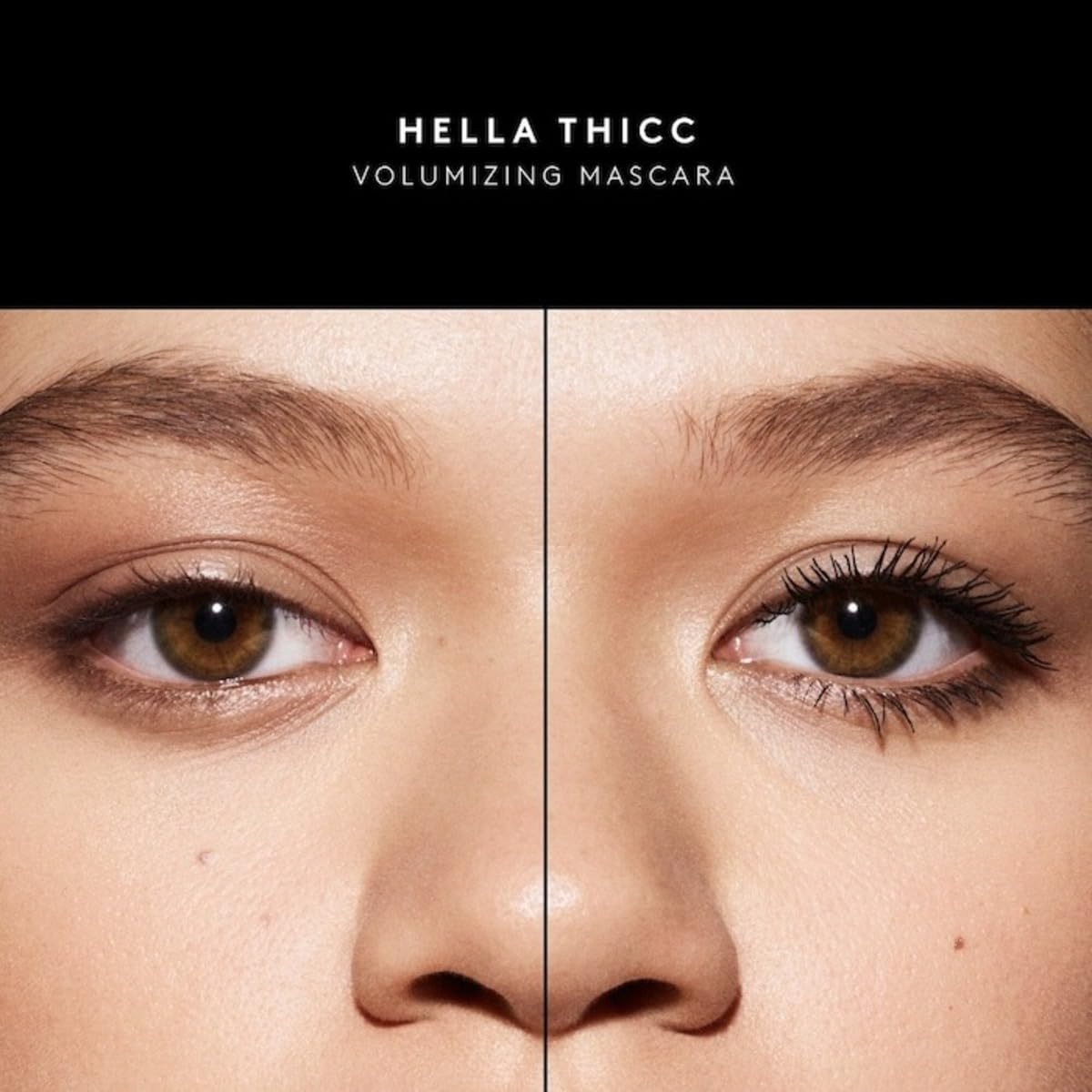 Fenty Beauty mascara tube beside soft-matte surface communicates long-wear finish.