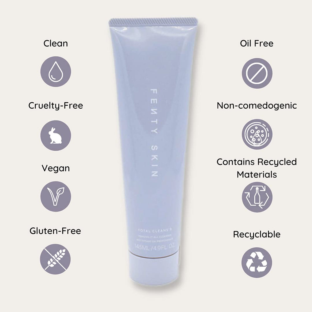 Fenty Beauty Total Clean'r: application sur le visage sans tiraillement.