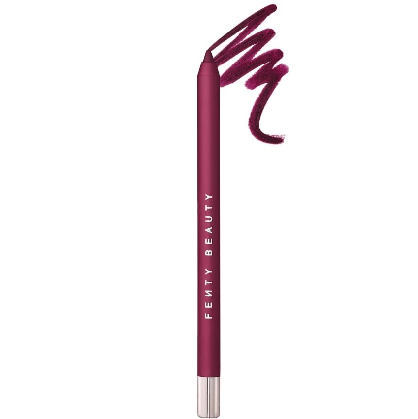 Trace'd Out de Fenty Beauty, crayon lèvre framboise, couleur fidèle et longue tenue.