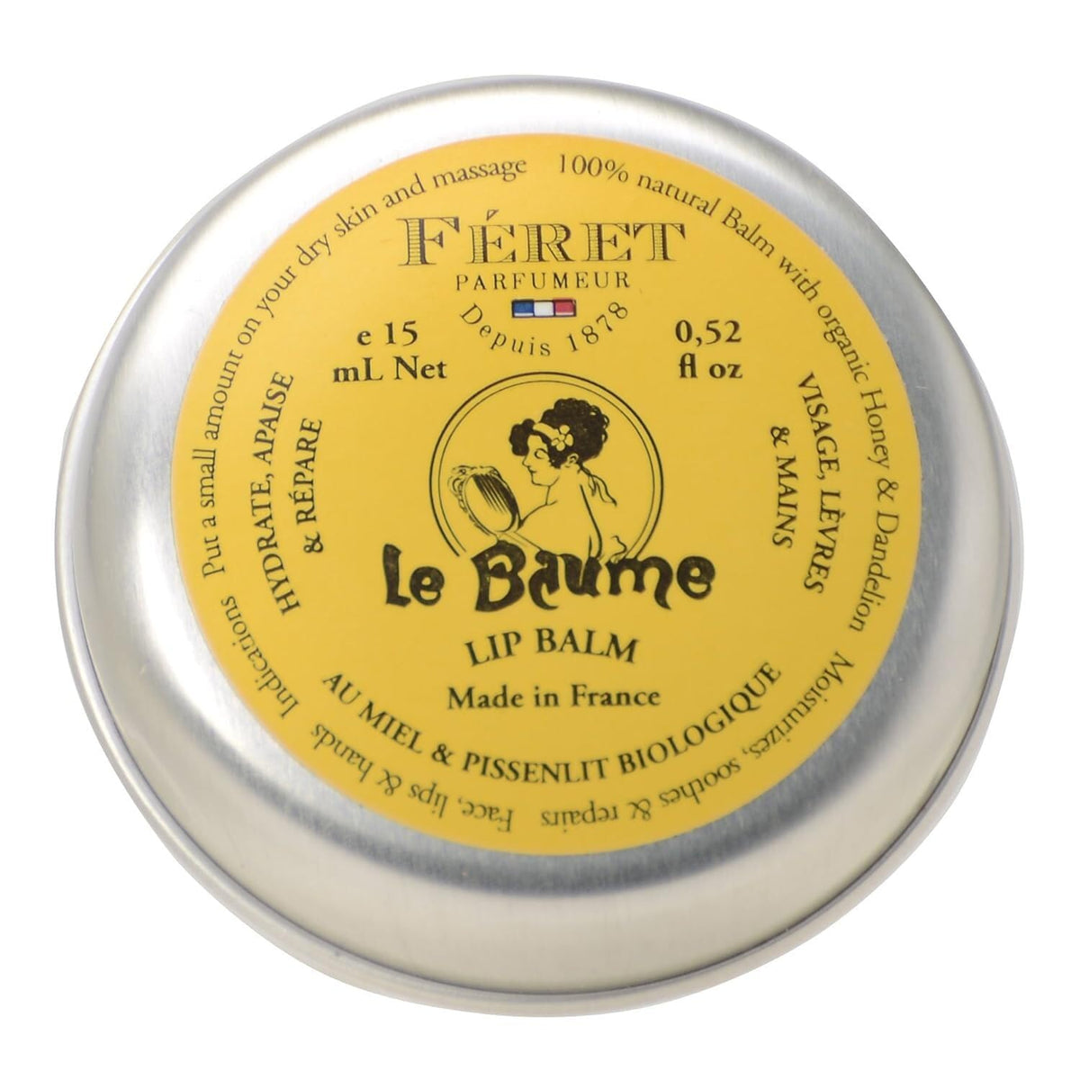Feret Parfumeur Le Baume Multi-Usages Rose Poudré, hydratation enveloppante pour lèvres et peau.
