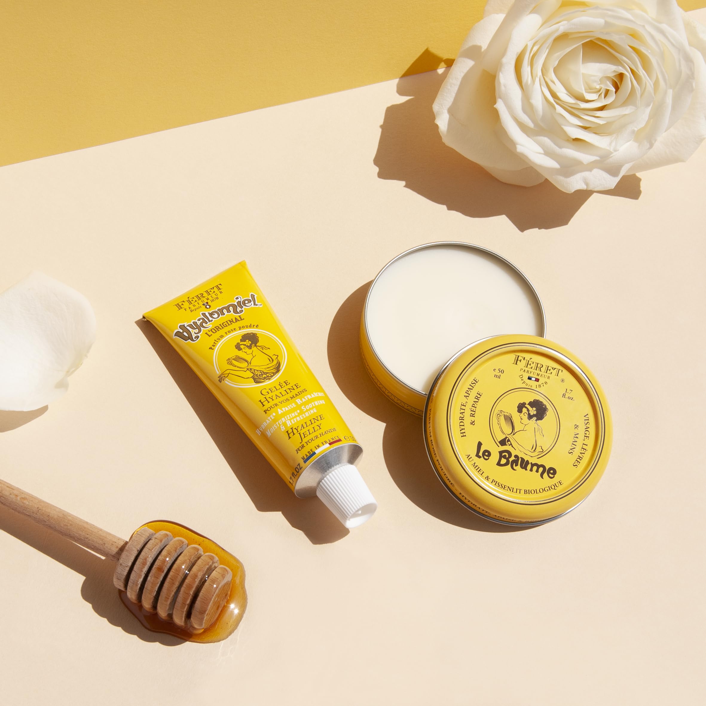 Feret Parfumeur Le Hyalomiel – Tube compact idéal pour sac à main et trousse de toilette.