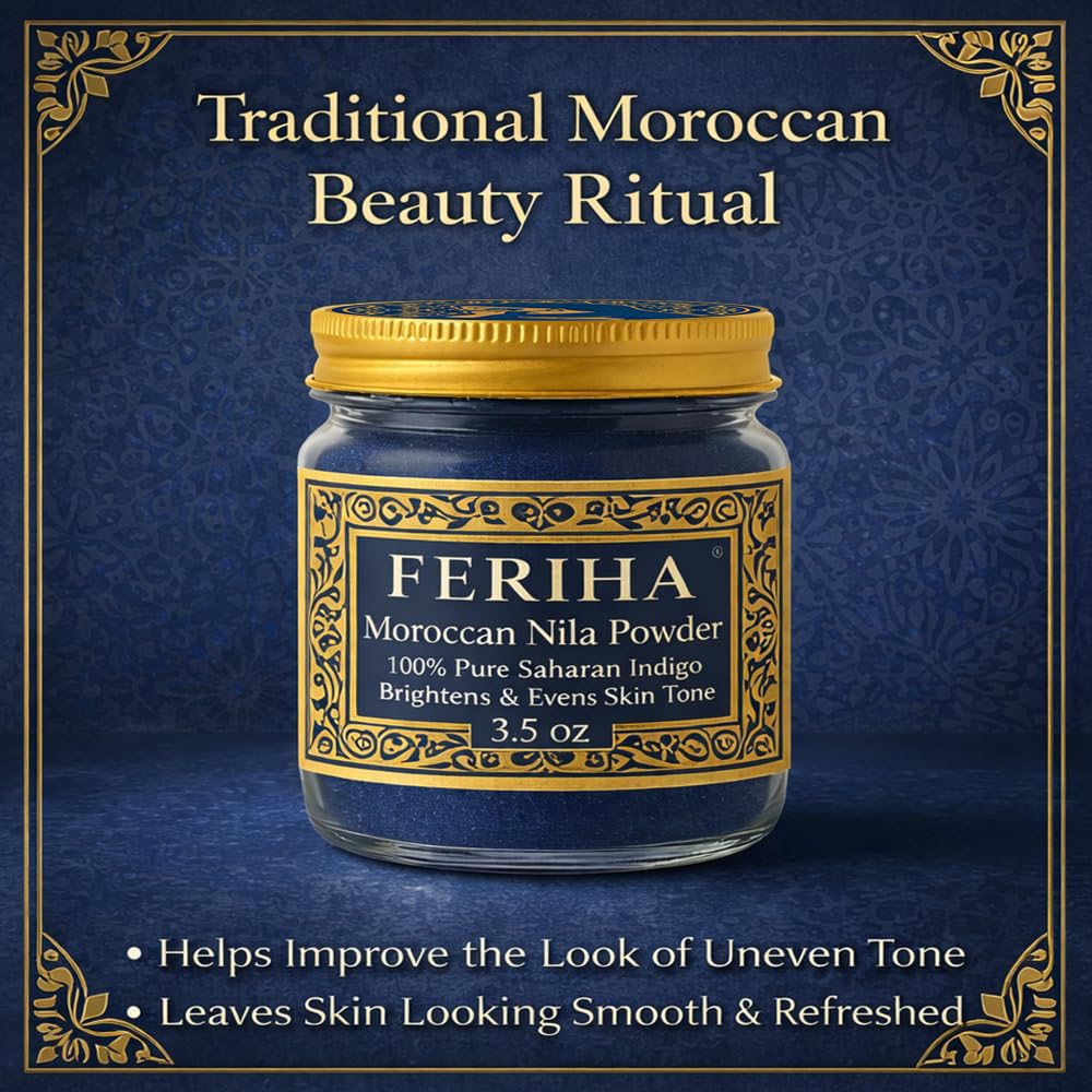 Feriha Nila poudre-indigo Sahara pour corps, texture et teint sublimés