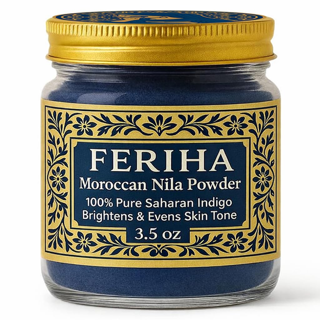 Feriha Nila poudre-indigo Sahara pour visage, éclairant et uniforme