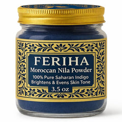Feriha Nila poudre-indigo Sahara pour visage, éclairant et uniforme