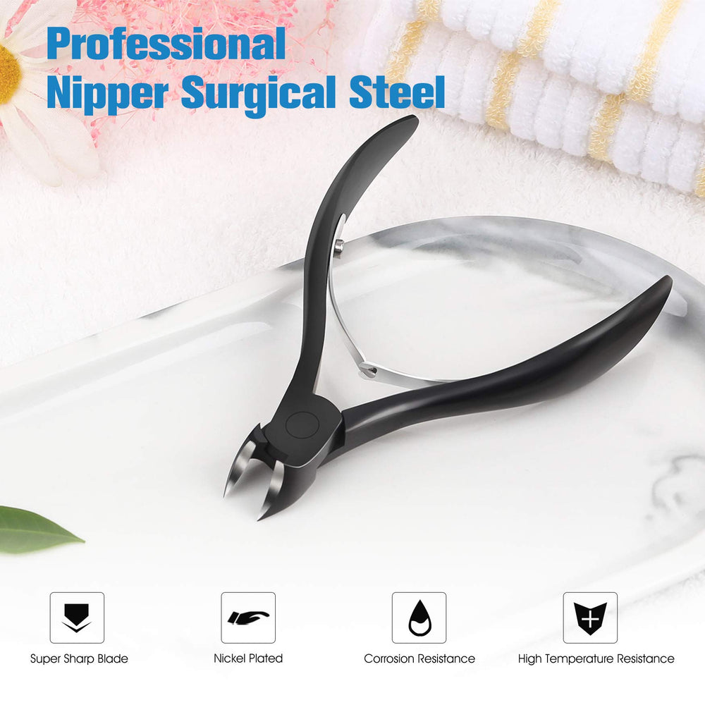 FERYES coupe-ongles épais – ouverture large pour faciliter la coupe