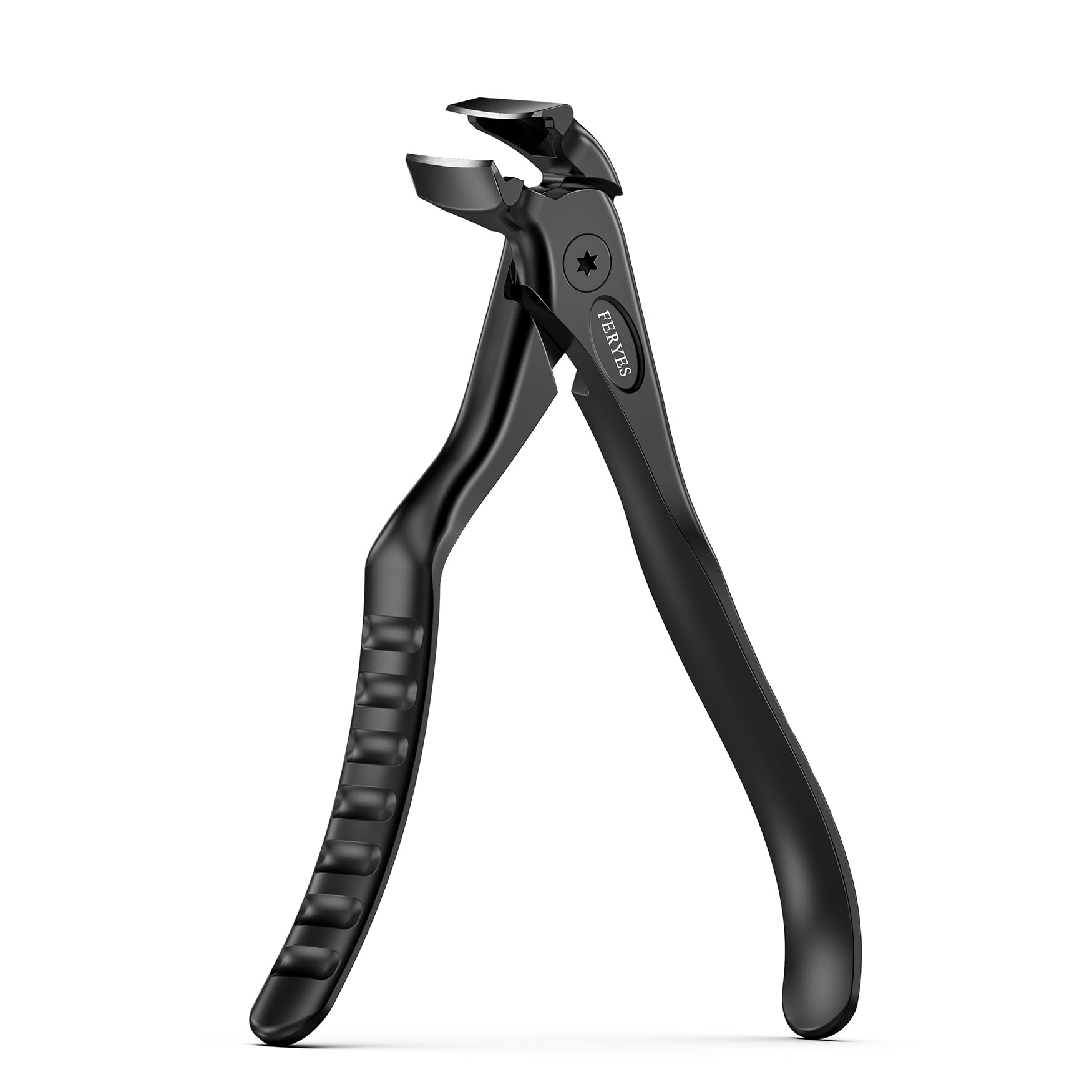 FERYES coupe-ongles ergonomique avec poignee-longue pour une prise en main confortable.
