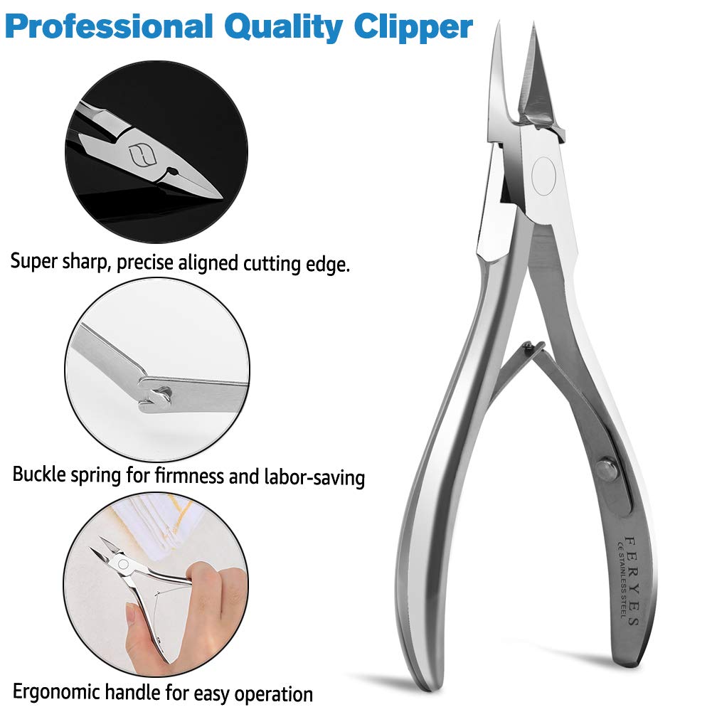 FERYES coupe-ongles pour ongles incarnés avec lame droite efficace