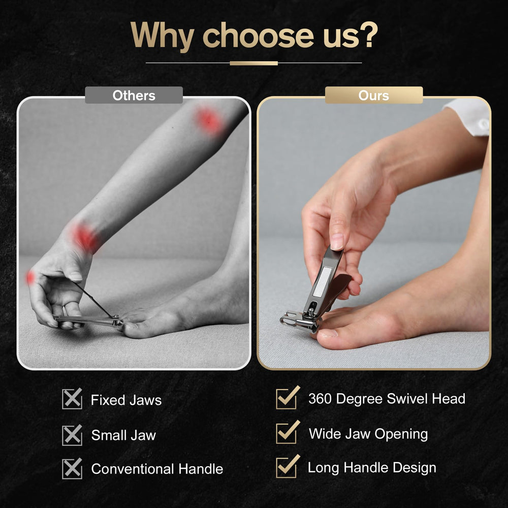 Coupe-ongles FERYES avec poignée longue pour zones difficiles
