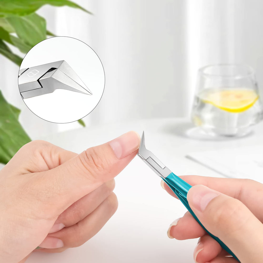 FERYES coupe-ongles vert paon: outil précis pour soins à domicile.