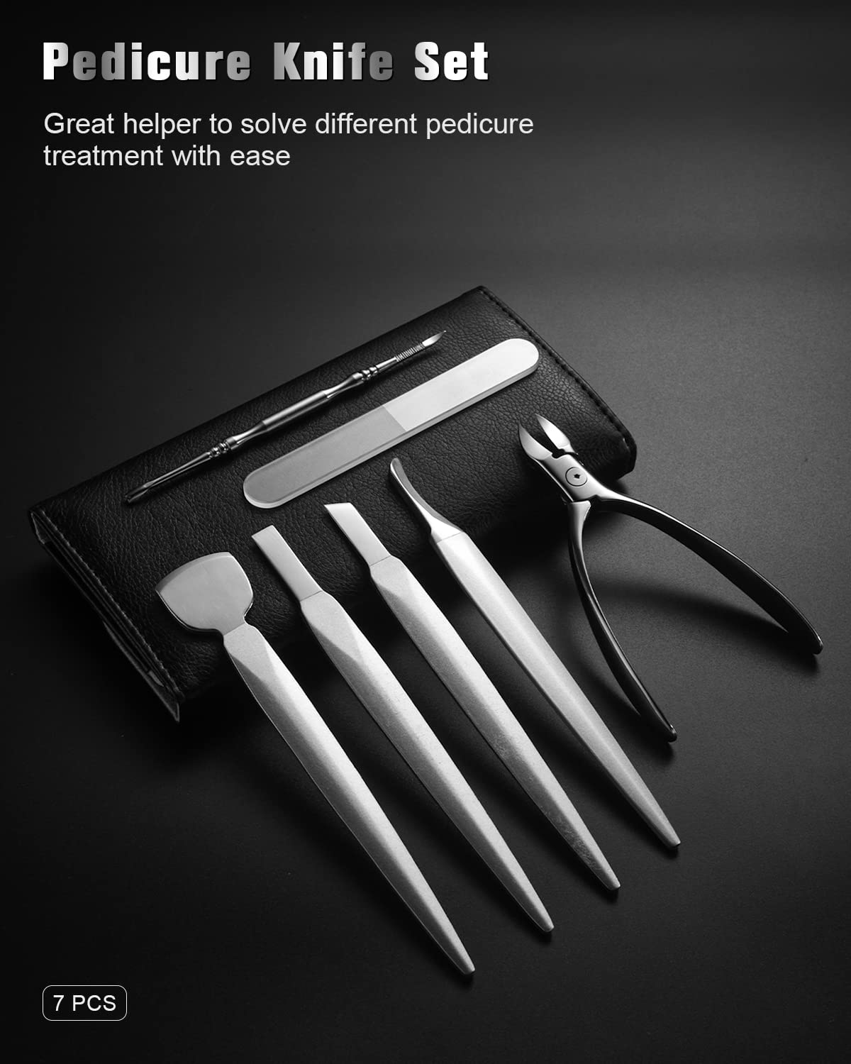 Couteau FERYES incurvé pour coupe précise des ongles.