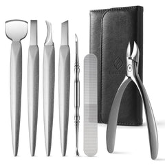 Ensemble FERYES outils pédicure 7pcs pour soins précis des ongles.