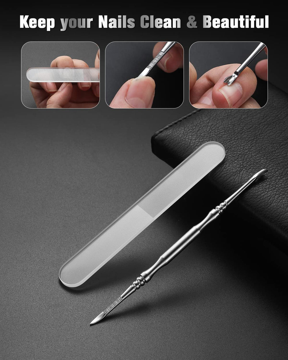 Lifteur d’ongles FERYES pour soulever délicatement l’ongle.