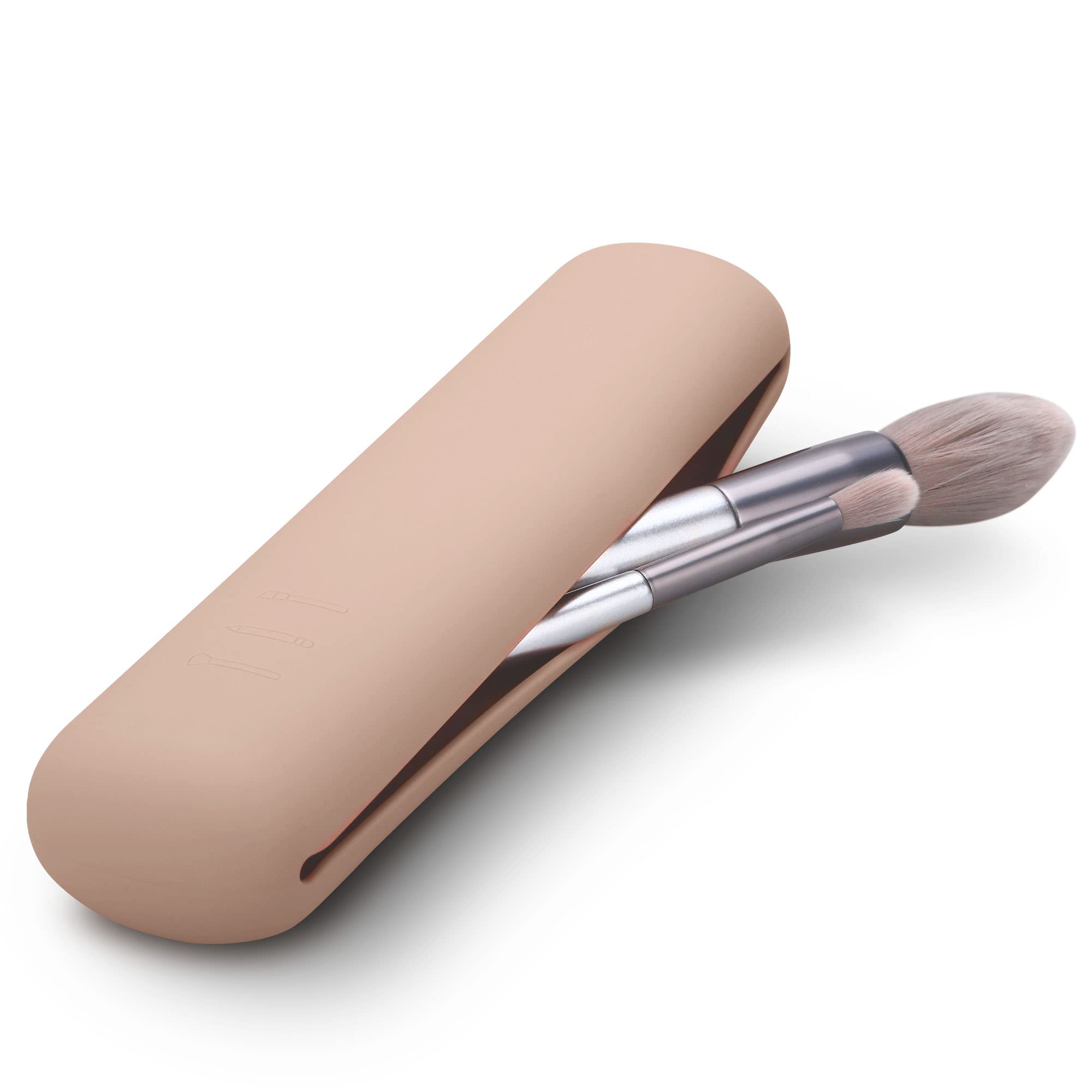 Porte-pinceaux FERYES en silicone, pratique pour voyage et rangement.