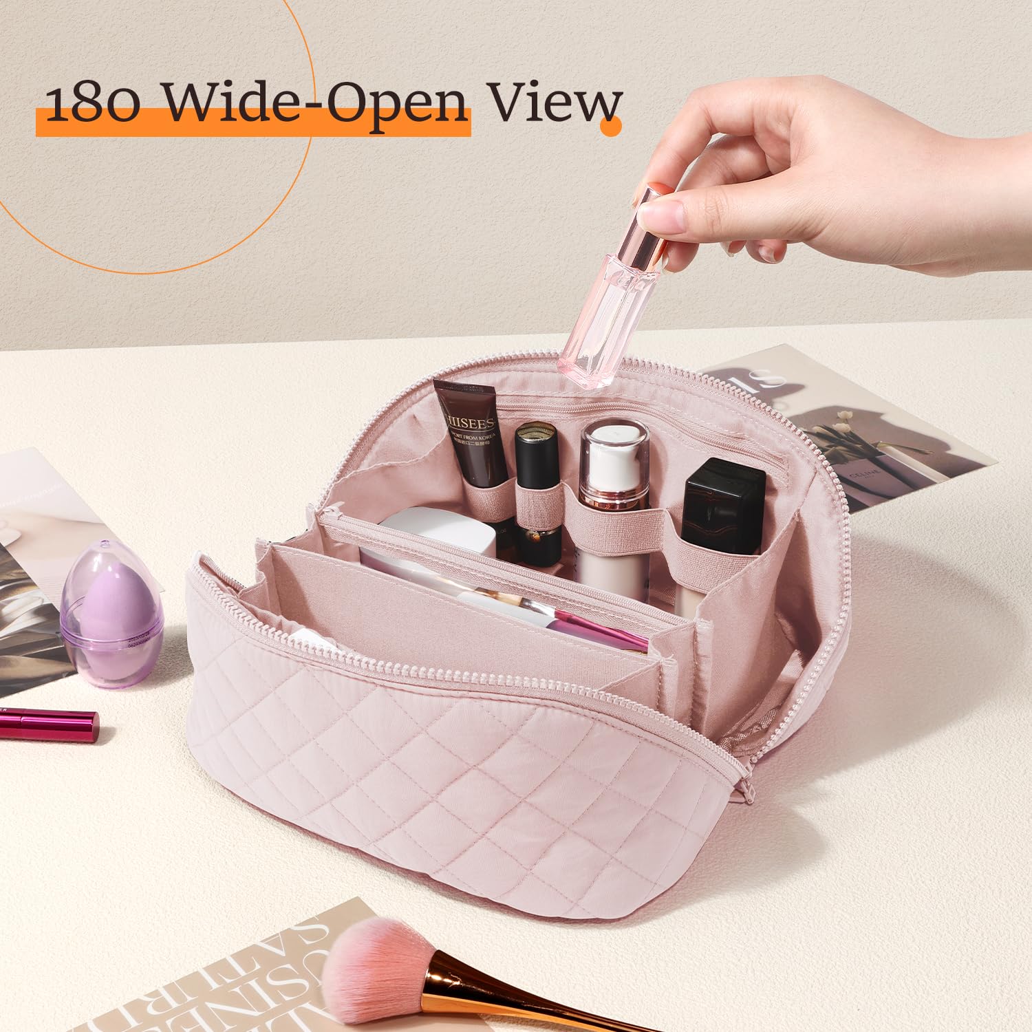 Festivalment pochette maquillage lavable en machine pour entretien pratique.