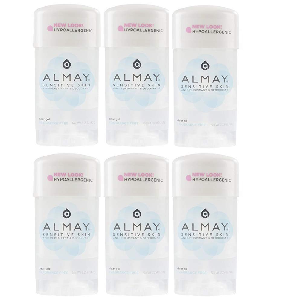 FF Almay – Bouteille gel clair sans parfum, pratique et adaptée aux peaux sensibles.