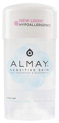FF Almay – Gros plan sur l’emballage sans parfum pour peaux sensibles.